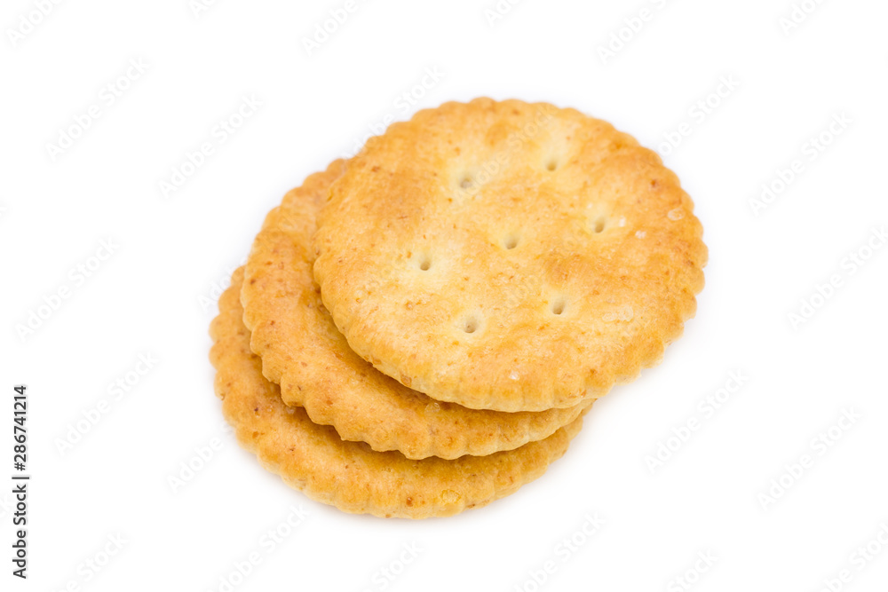 Dry cracker isolated on white background Dry cracker isolated on white background