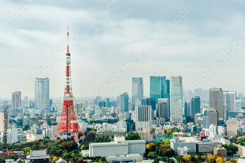 Photography Tokyo tower, landmark of Japan