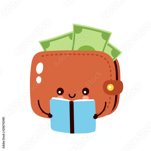 Cute happy money banknote wallet