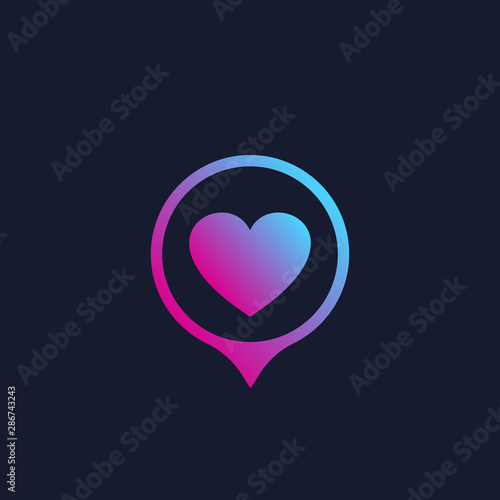 dating service vector icon, logo for apps