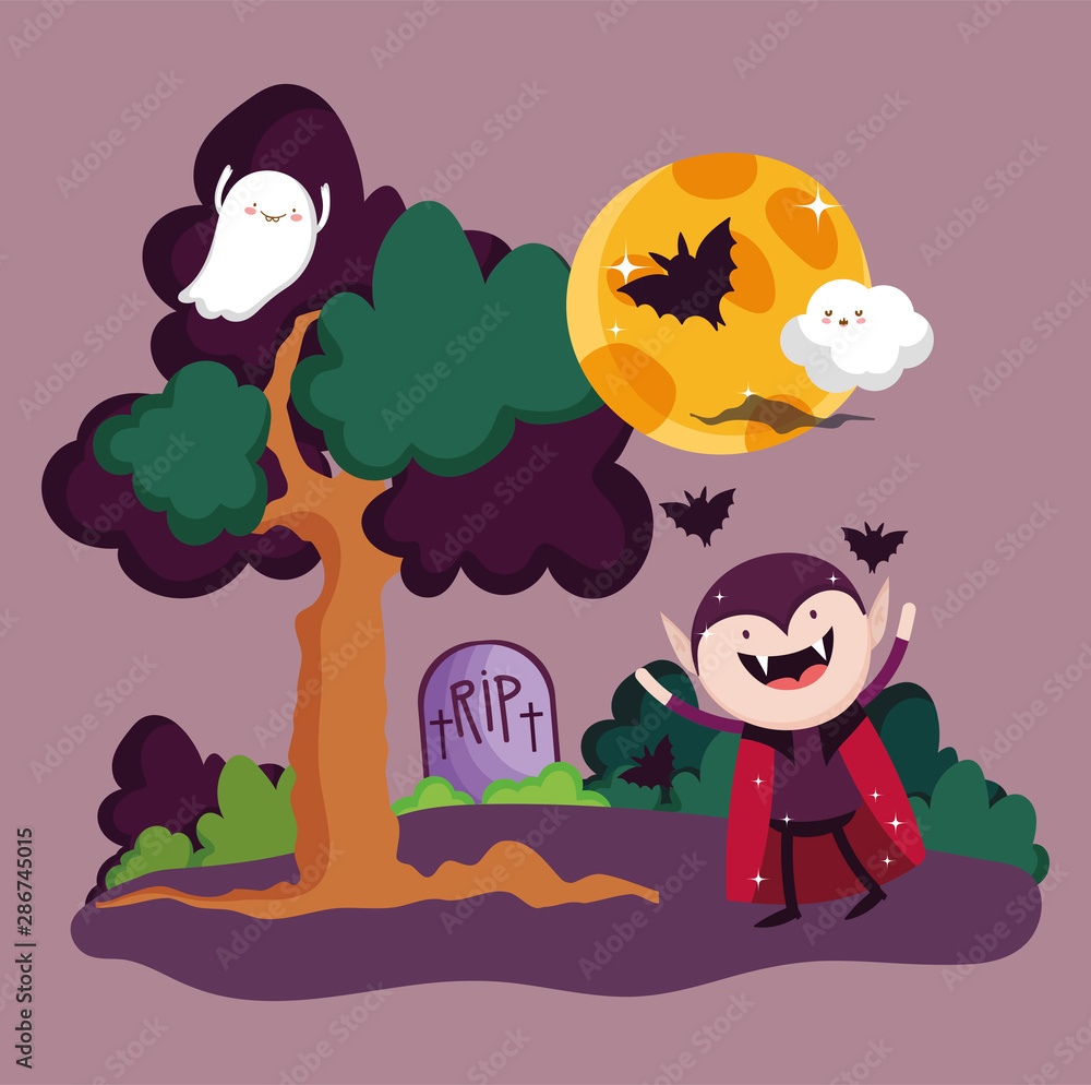 Naklejka premium trick or treat - happy halloween