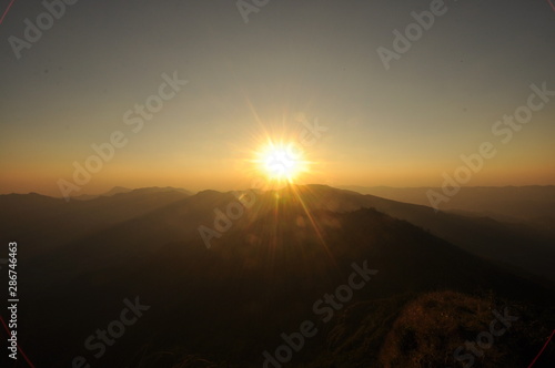 sunset in the mountains © phanuwat