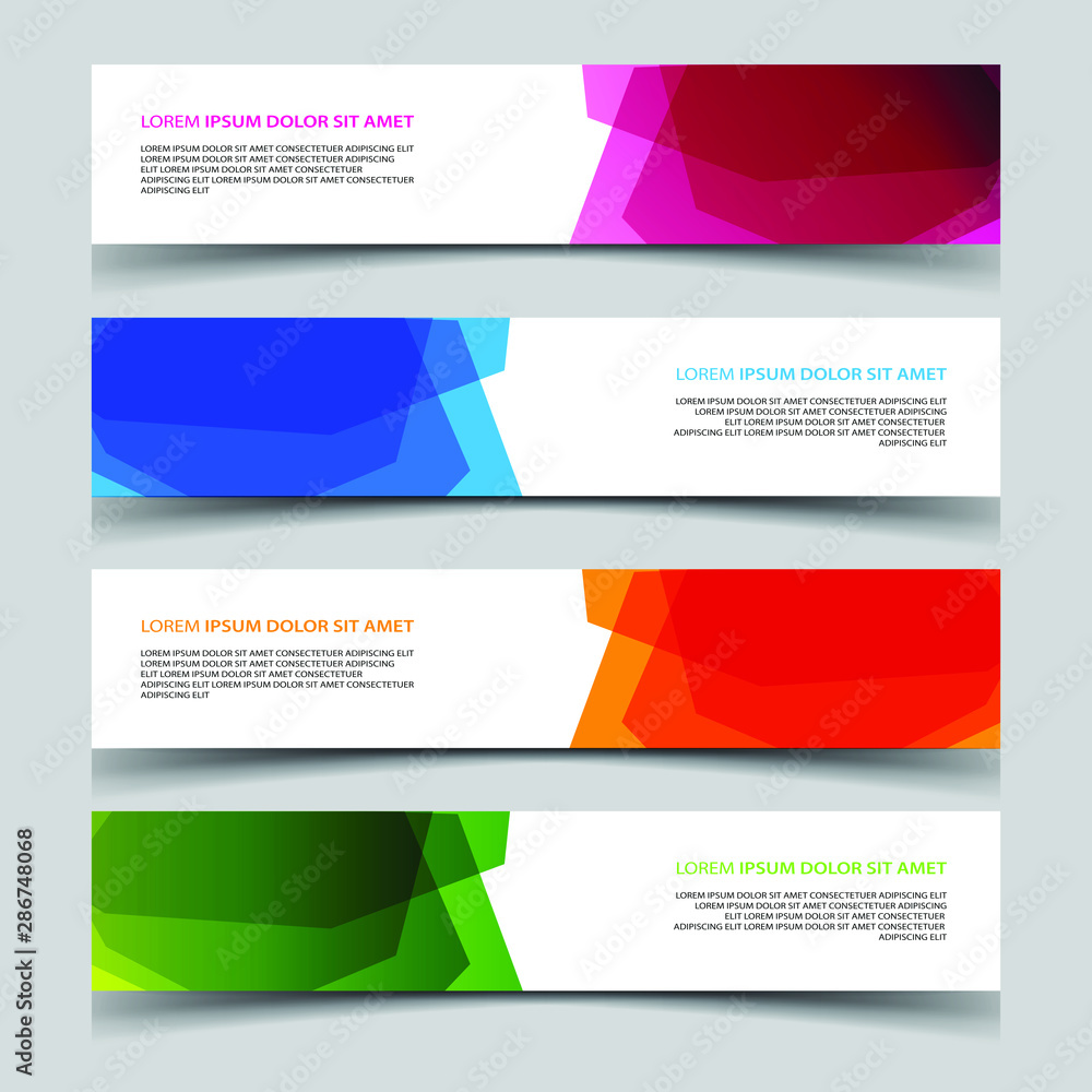 Fototapeta premium Vector Abstract banner web template