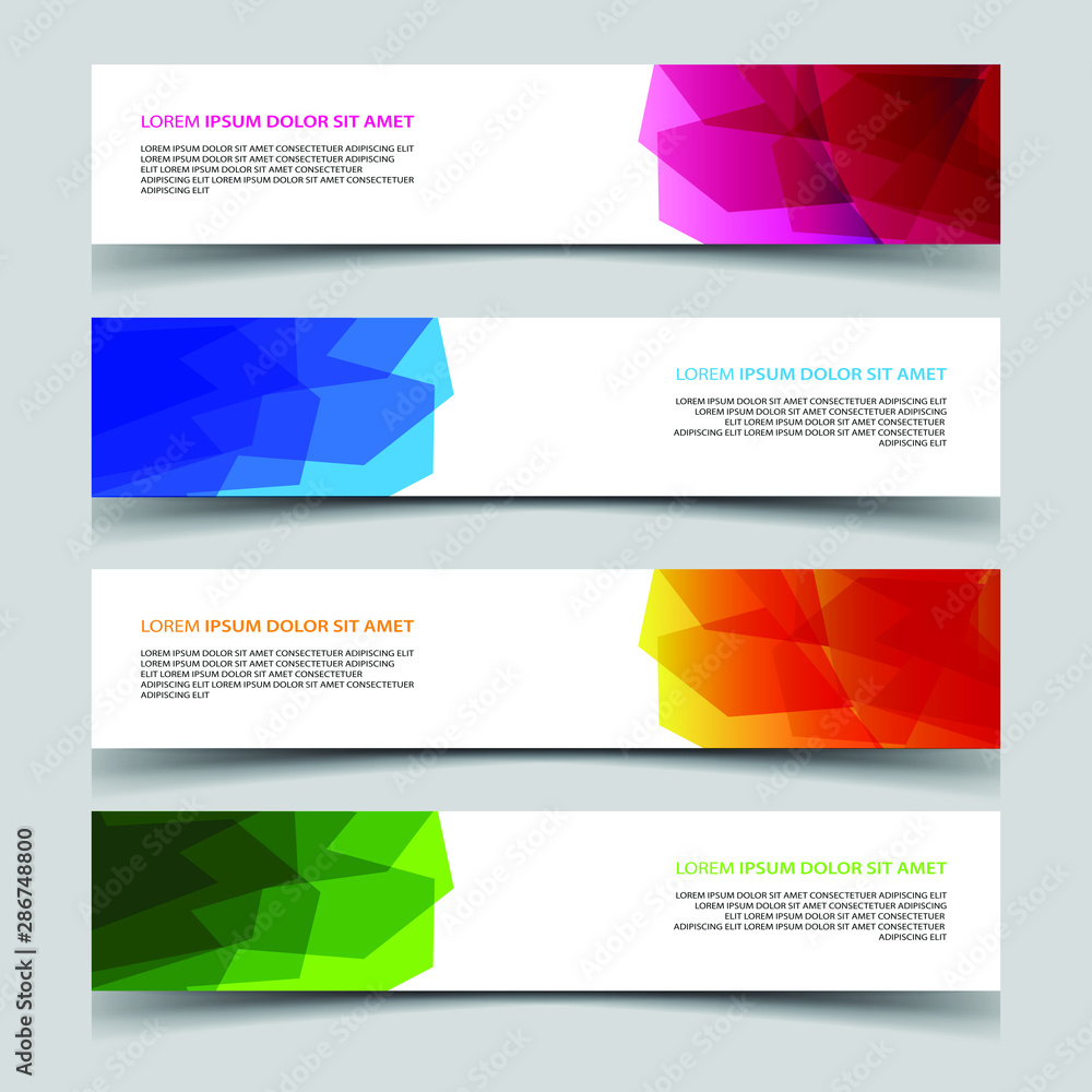 Fototapeta premium Vector Abstract banner web template