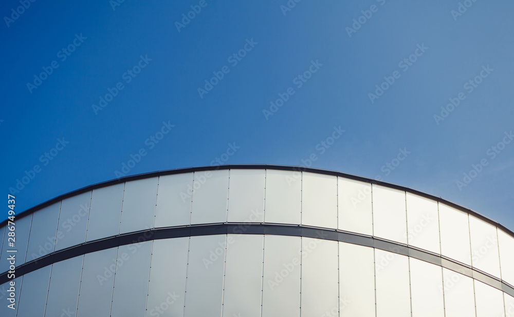 modern building against blue sky in Europe modern building against blue sky in Europe