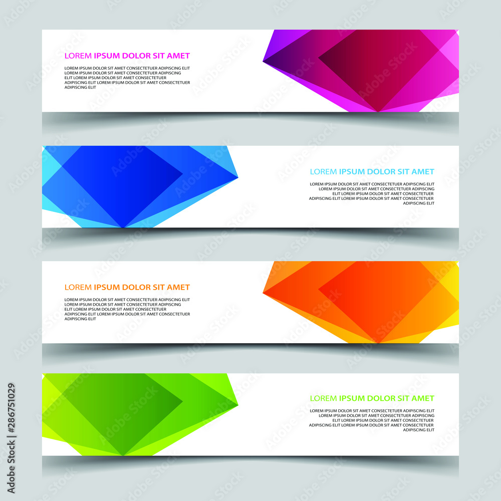 Fototapeta premium Vector Abstract banner web template
