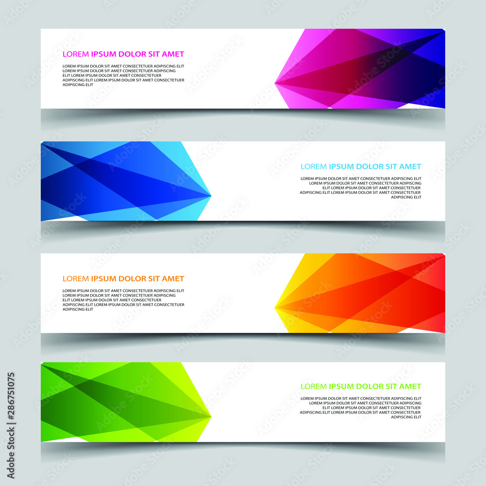 Fototapeta premium Vector Abstract banner web template