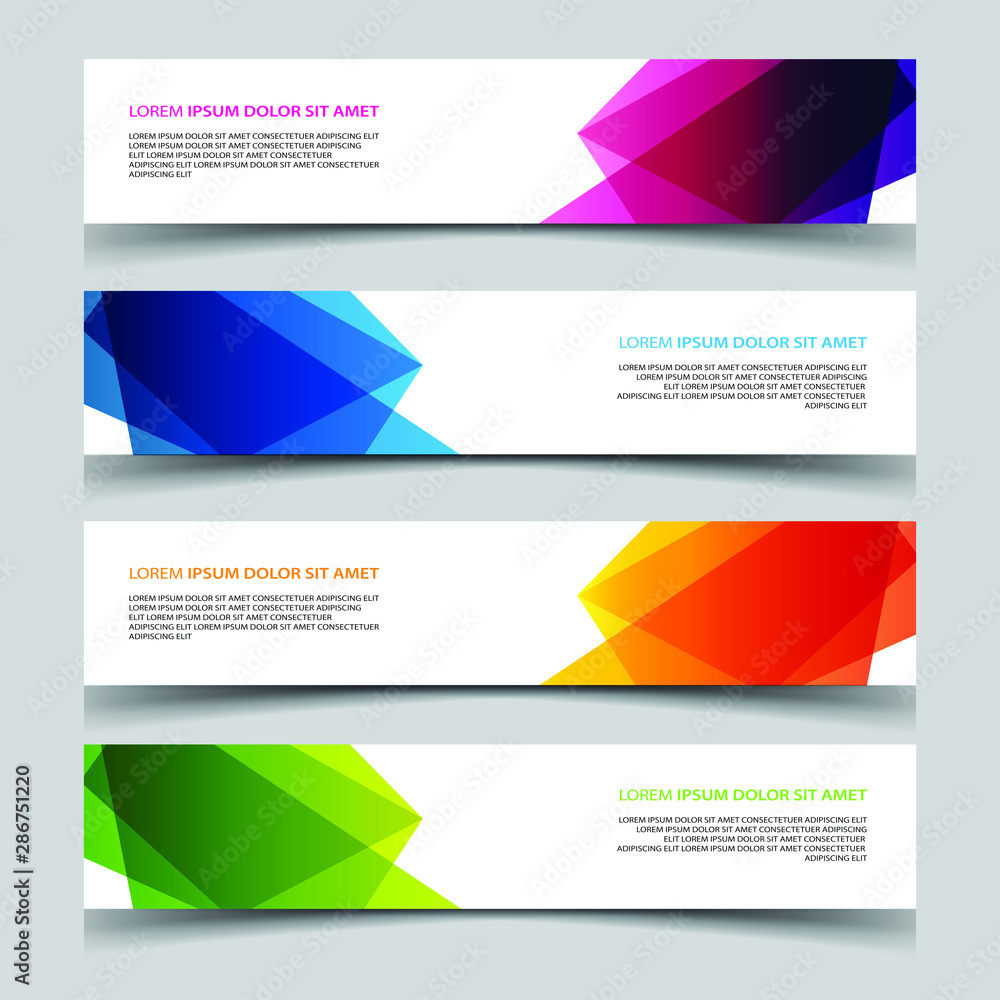 Fototapeta premium Vector Abstract banner web template