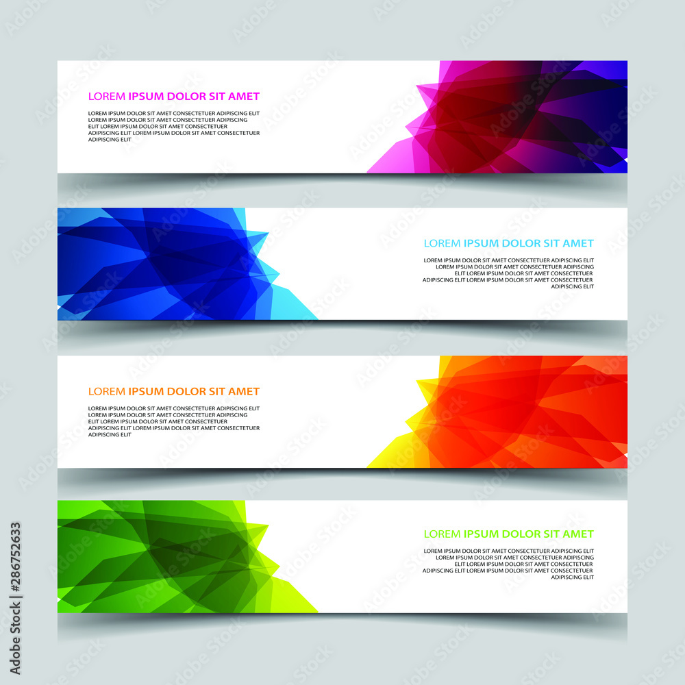 Fototapeta premium Vector Abstract banner web template