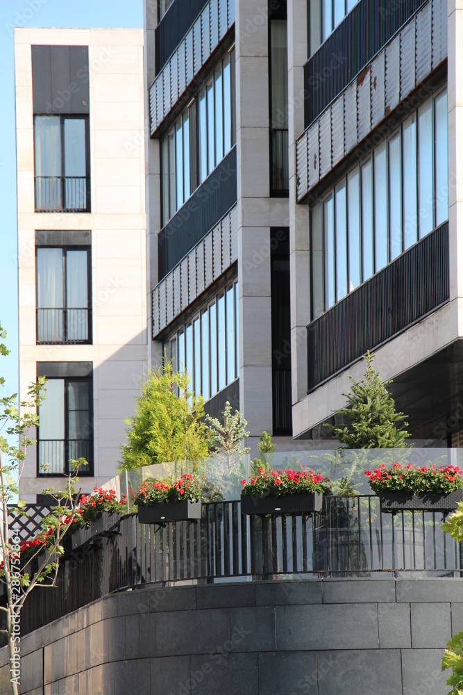 Building and flowers Building and flowers