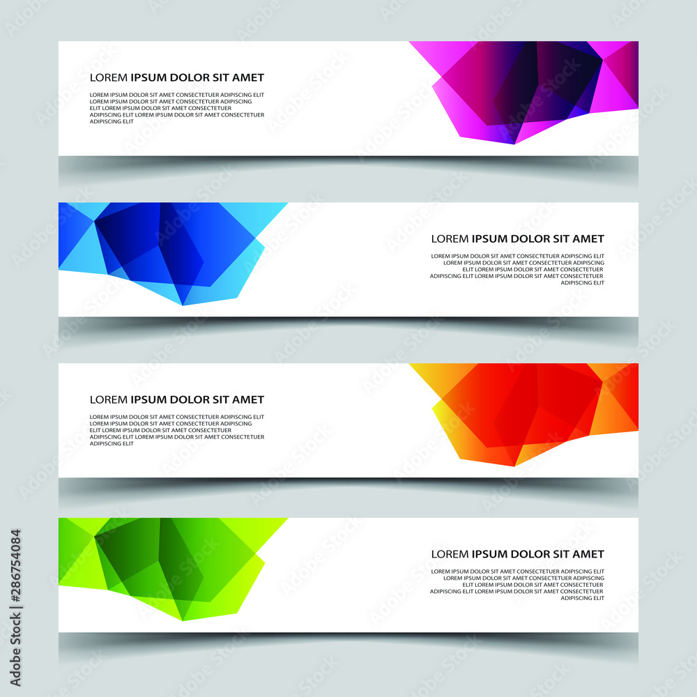 Naklejka premium Vector Abstract banner web template