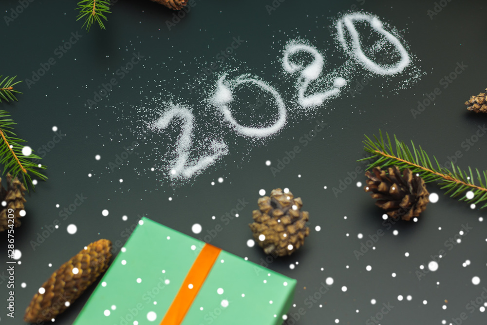 New year background with the inscription 2020 New year background with the inscription 2020