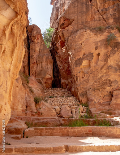 Petra site contains many narrow passages