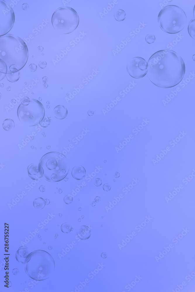 Air bubble background. Water backdrop, blue tones