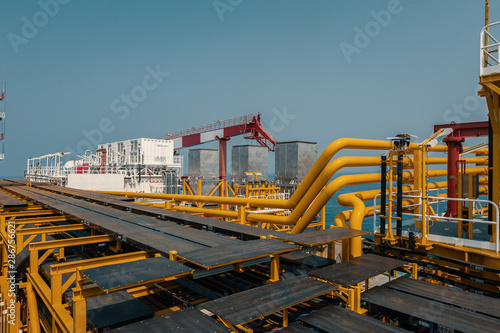 View of oil and gas production