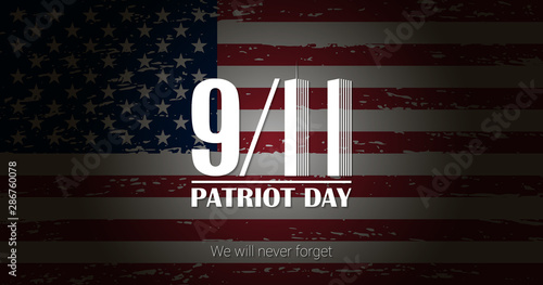 Patriot day of USA banner. Vector background of the american flag