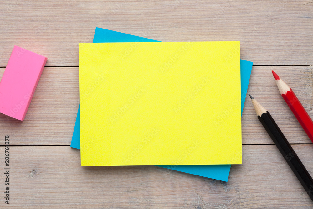 Blank Yellow Note For Add Text Message Blank Yellow Note For Add Text Message