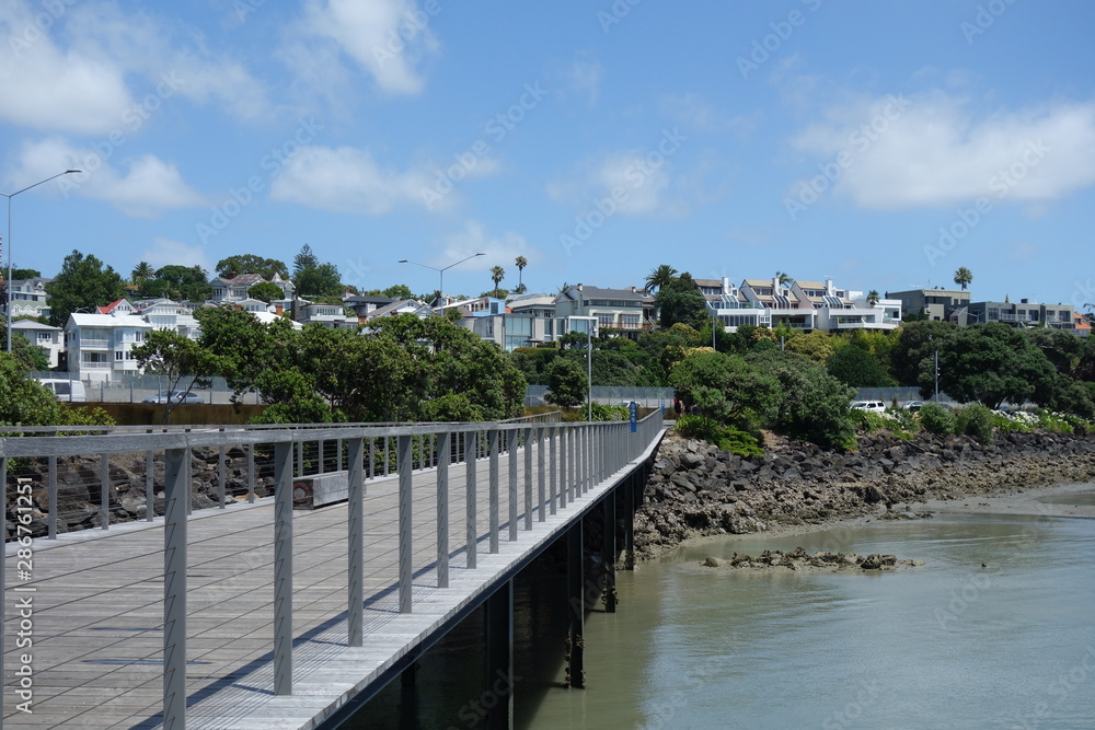 Auckland harbor footbridge