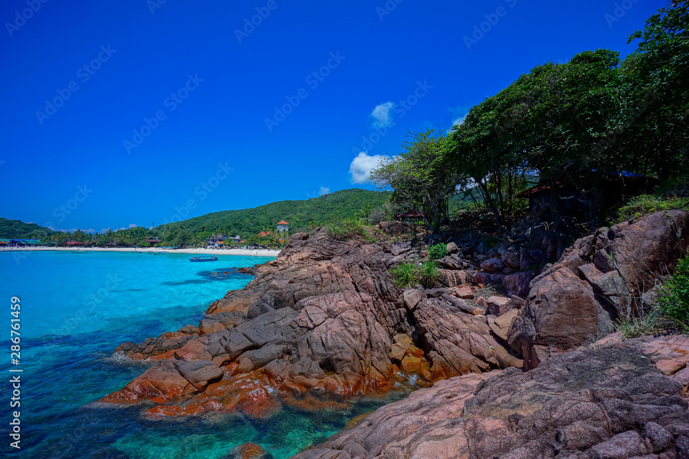 Landscape of beautiful tropical beach at Redang island, Malaysia