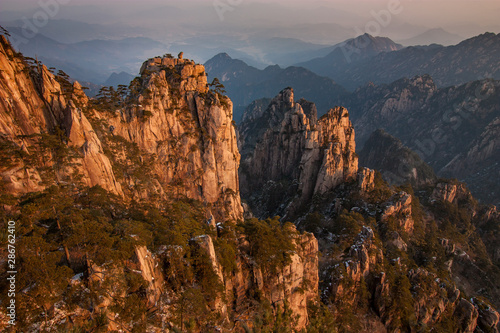 The Monkey(Rock) Watches the World, Huangshan National park, China.