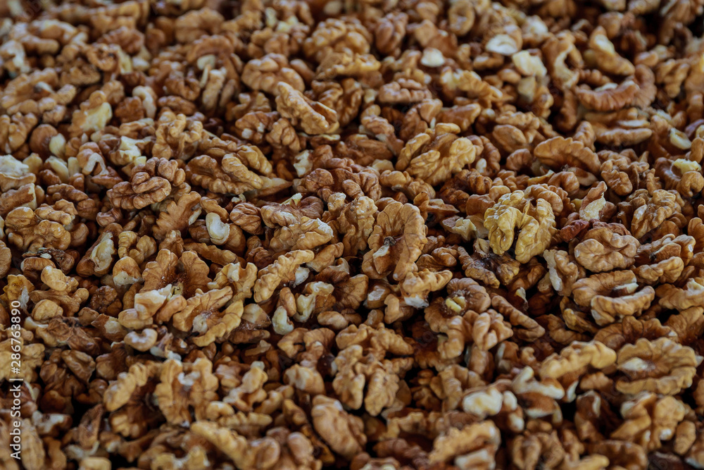 Background of purified walnut kernels. For design. Background of purified walnut kernels. For design.