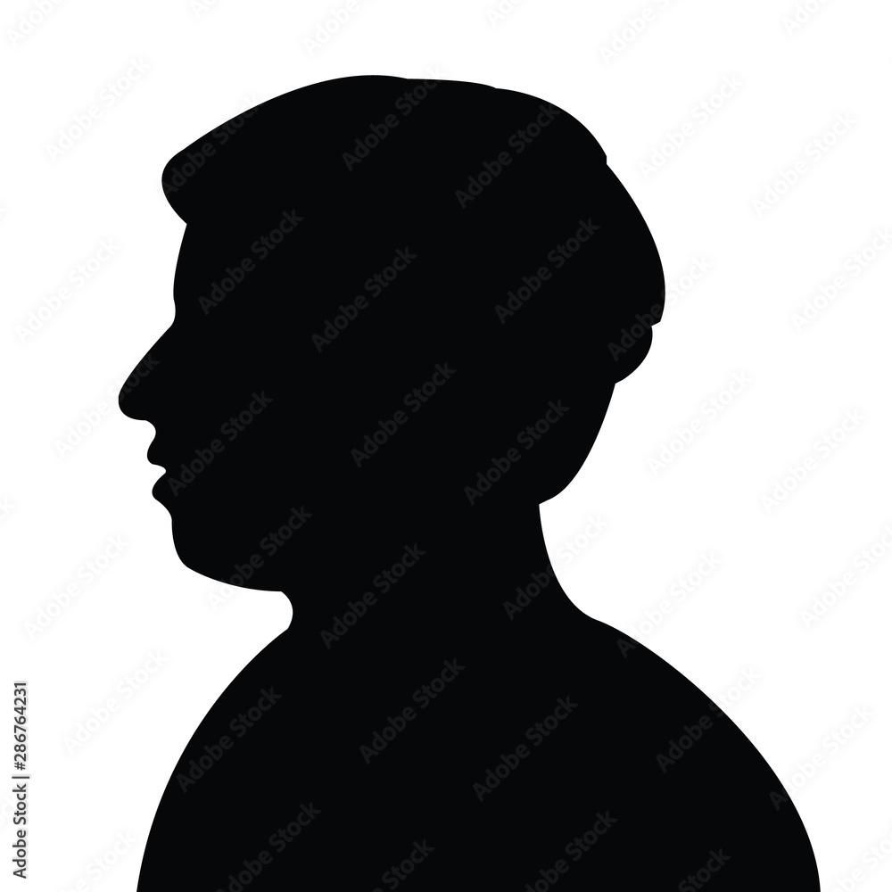 a woman head silhouette vector