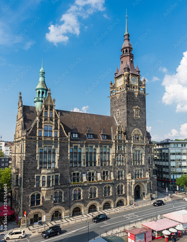 Fototapeta premium Das alte Rathaus in Wuppertal-Elberfeld; Deutschland