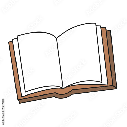 School textbook in Doodle style. Vector illustration.