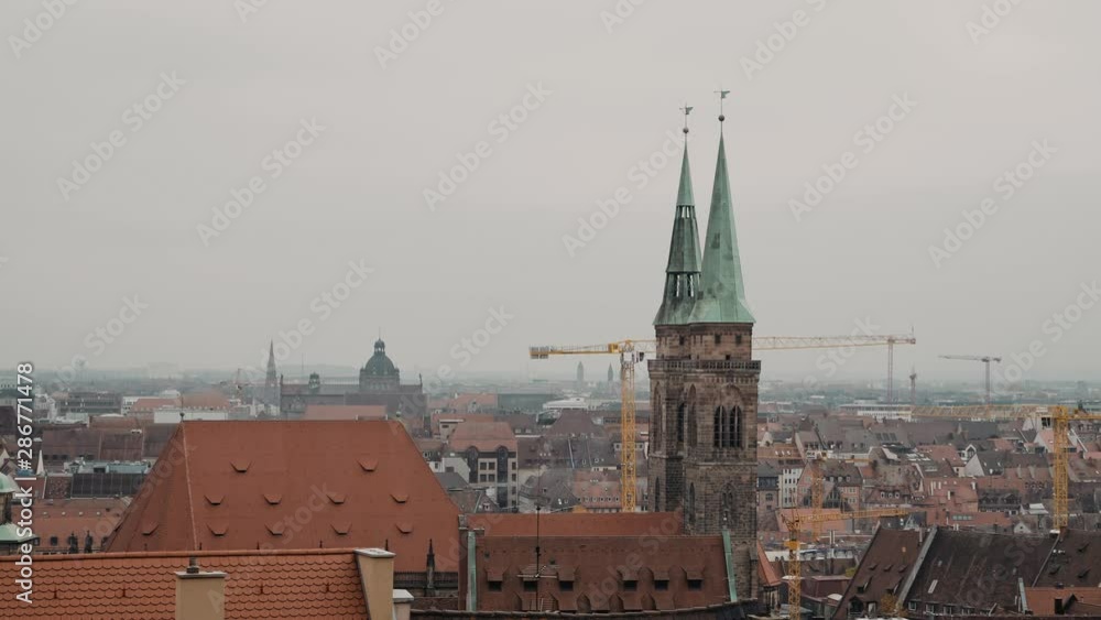 Panoramic view of Nuremberg, Germany. Nuremberg is the secondlargest