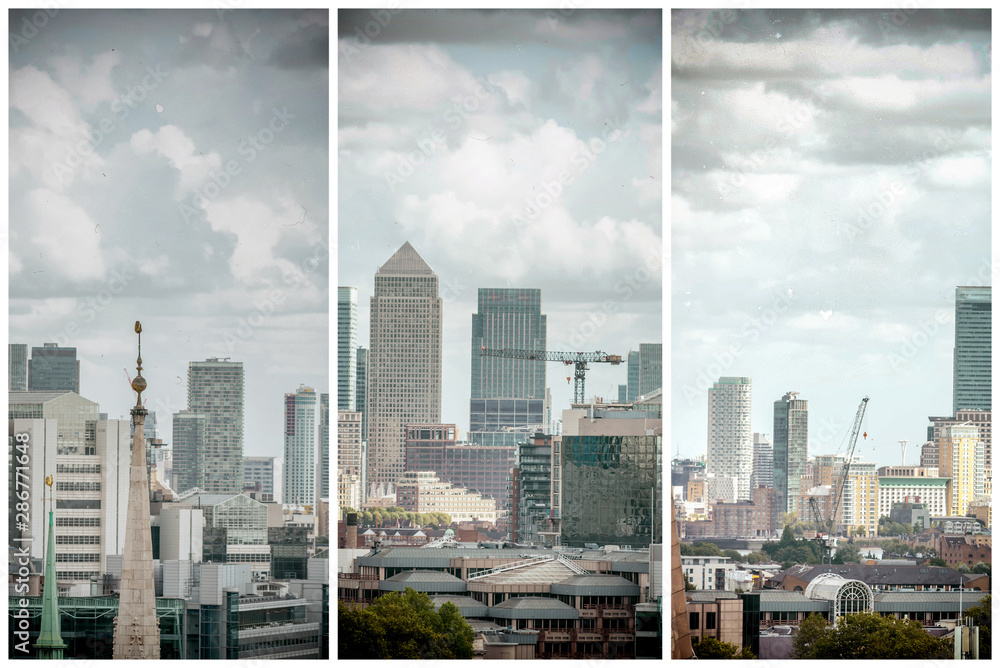Naklejka premium Panoramic view of London skyline
