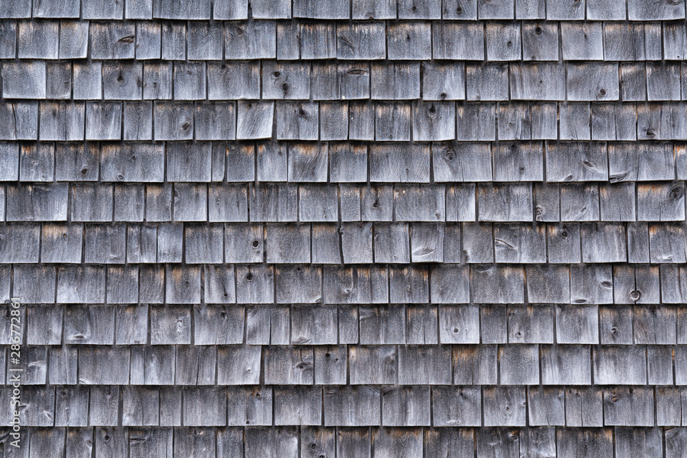 Weathered Gray Cedar Shingle Wall Stock Photo | Adobe Stock