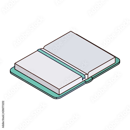 book of school open with white background