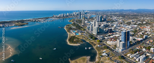 Southport and Surfers Paradise and broadwater Queensland  Australia.