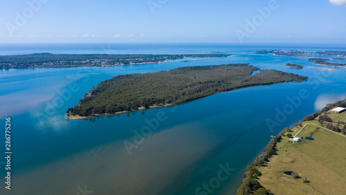 Freeburn island in the Clarence river on the New South Wales north coast.