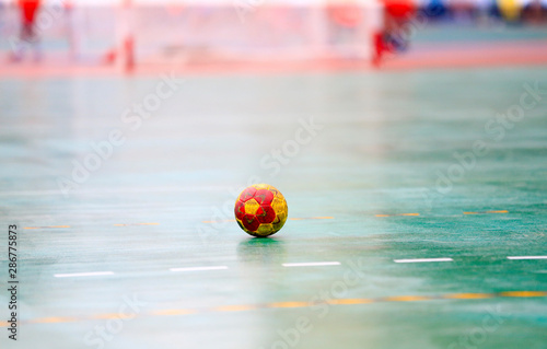 Fototapeta A handball on the playing field