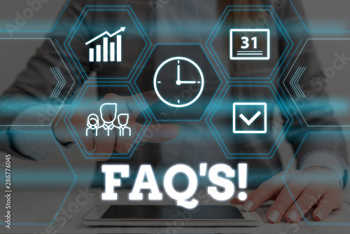 Foto Handwriting text Faq S