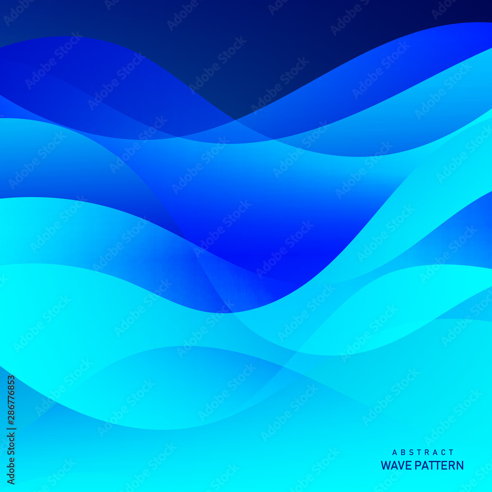 Abstract gradient blue wave pattern background Abstract gradient blue wave pattern background
