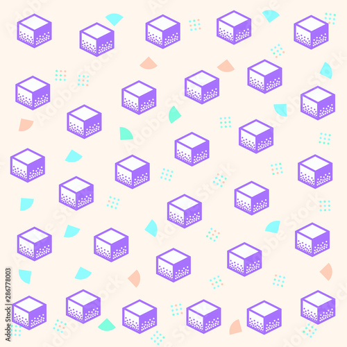 Bright and colourful Retro Vintage geometric pattern. Perfect for fashion, wallpapers, print material 