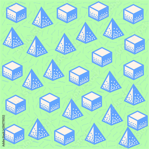 Bright and colourful Retro Vintage geometric pattern. Perfect for fashion, wallpapers, print material 