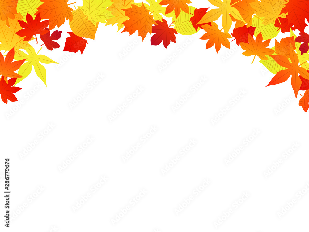 秋の落ち葉のイラスト背景 Stock Vector Adobe Stock