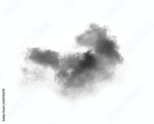 Black smoke on a white background