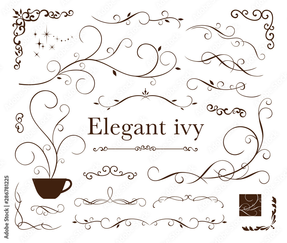 エレガントなツタのあしらい Stock ベクター Adobe Stock