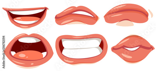 Different designs of human lips