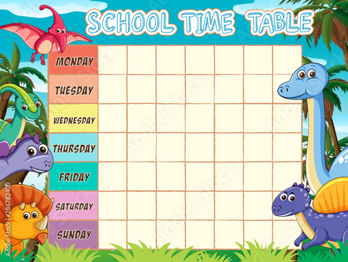 School timetable template