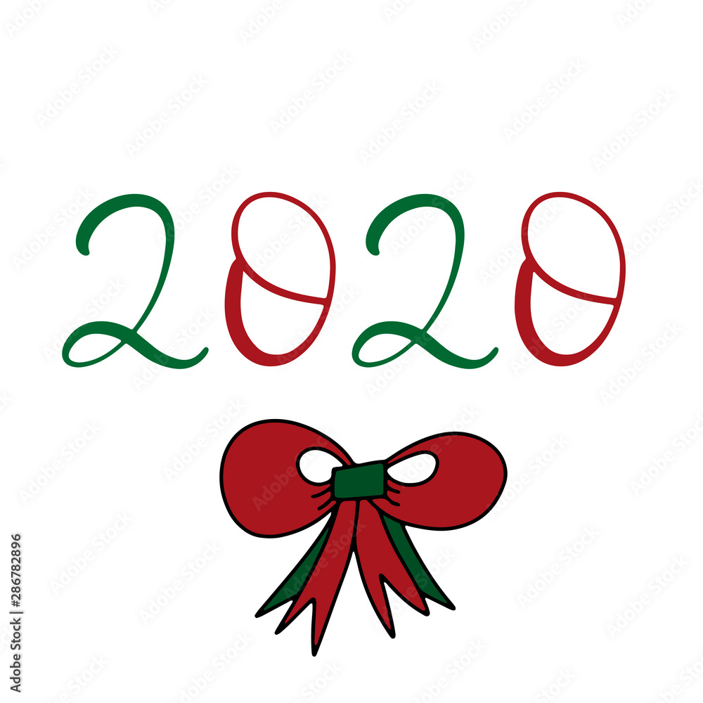 Merry Christmas and happy new year lettering. Merry Christmas and happy new year lettering.