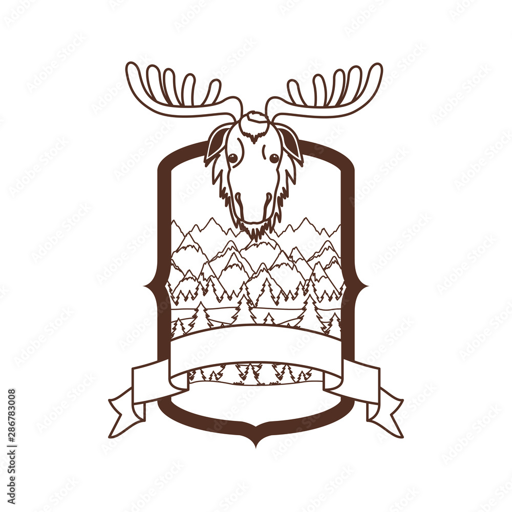 Isolated moose animal design vector illustration Isolated moose animal design vector illustration