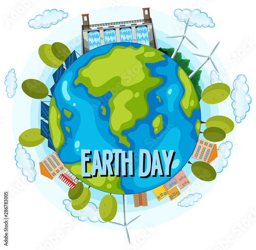 Clean energy earth day poster