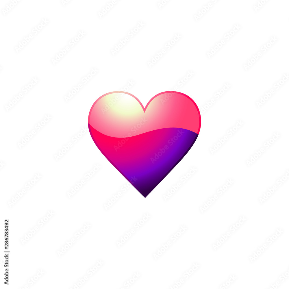 Heart Logo design vector template. Logotype concept icon