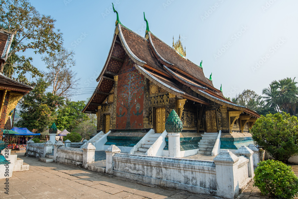 Wat Xieng Thong an iconic temple in Luang Prabang, the UNESCO world heritage town in north central of Laos. 