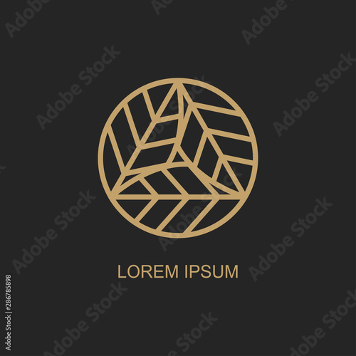 abstract leaves logo design templates. vector emblem